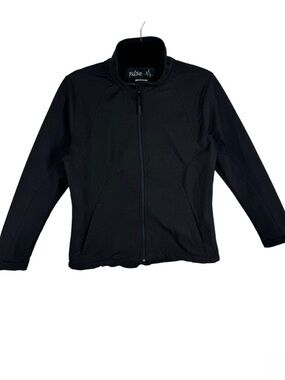 Pulse Black Full Zip Lined Mock Neck Jacket Zippered Pockets Size S